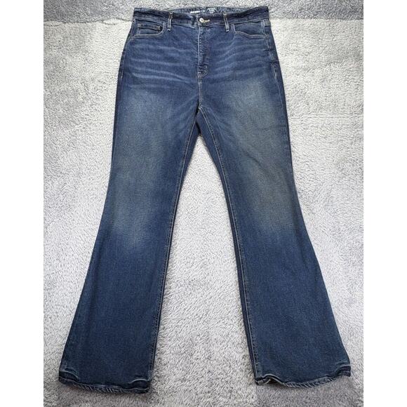 Old Navy Jeans‎ Size 16 Womens Higher High Rise Flare 36x32 Medium/Dark Wash - Picture 1 of 9